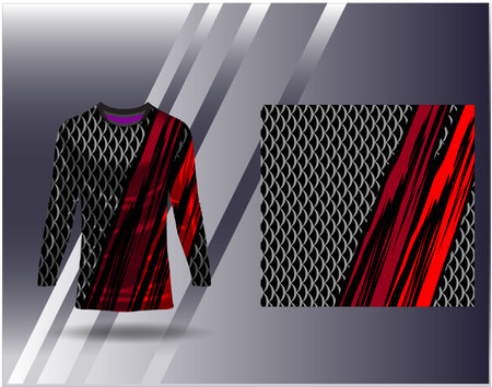 Tshirt sports design for racing jersey cycling football gaming motocrossのイラスト素材