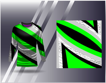 Sports jersey and tshirt template sports design for football racing gamingのイラスト素材