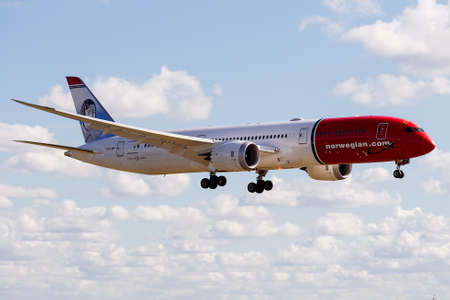 LN-LNP, September 23, 2019, Boeing 787-9-63310 Dreamliner landing at Paris Roissy Charles de Gaulle...