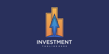 Vector design logo investment modern. Premium Vectorのイラスト素材