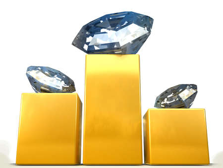 Diamonds on pedistal
