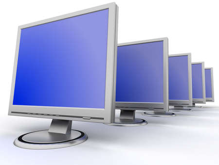 Monitors flat screenの写真素材