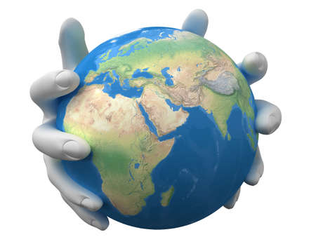 Planet in the hands