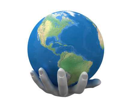 Planet in the hands