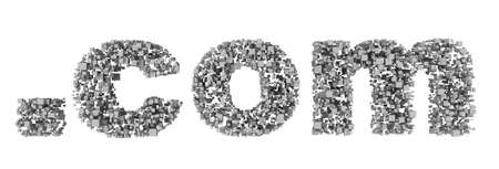 Image of 3d Sign from cubes. White background.の写真素材