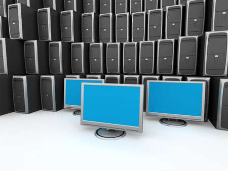 Image of PC Workstation. White background