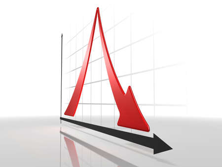 3d Diagram. White background.の写真素材