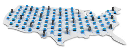 USA Networking Mapの写真素材