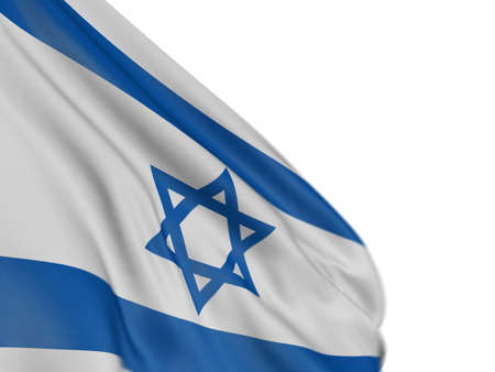 3D Israeli flagの写真素材