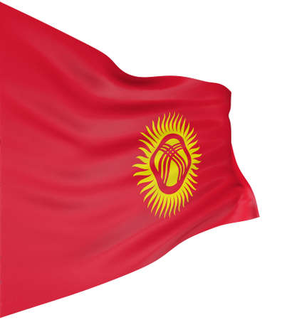 3D Kirghiz flagの写真素材