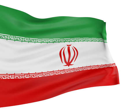 3D Iranian flagの写真素材