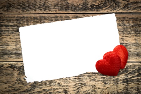 Two red heartsの写真素材