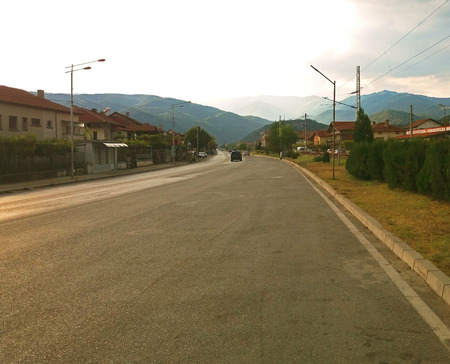 The road goes to the mountains, Landscape in Bulgariaの写真素材
