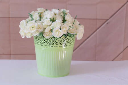 A bouquet of White artificial flowers beautifulの写真素材