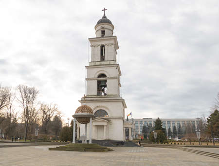 Chisinau, Moldova - December 25, 2021. the Cathedral church in the center of the capital.のeditorial素材