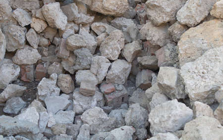 A lot of good stones for use in concrete for construction close up