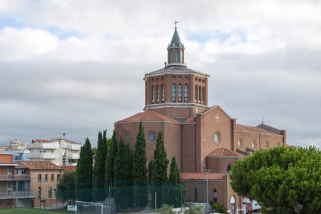 Rimini, Italy - August 5, 2023 Church of the Immaculate Heart of Saint Mary.のeditorial素材