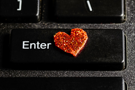 Closeup of computer keyboard showing the 