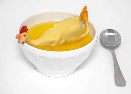 Rubber Chicken Soup-Cure for Funny Feverの写真素材