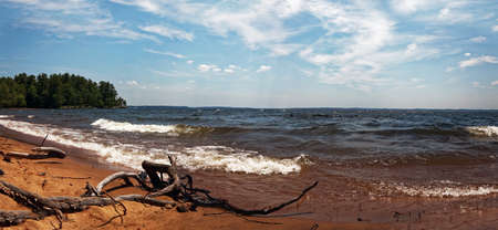 Sebago Lake State Park outside of Portland, Maine.の写真素材