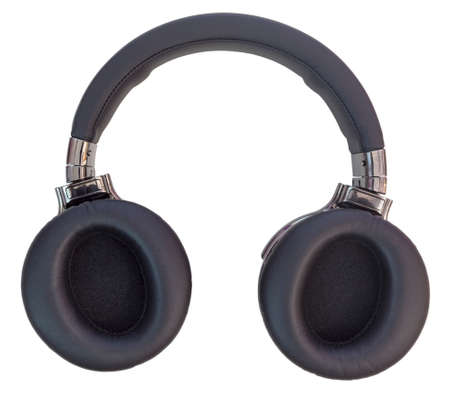 Inside view of padded isolated wireless noise canceling headphones.の写真素材