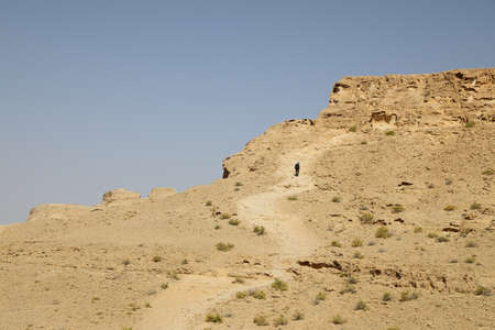 Landscape in the Negev desert in southern Israelの写真素材