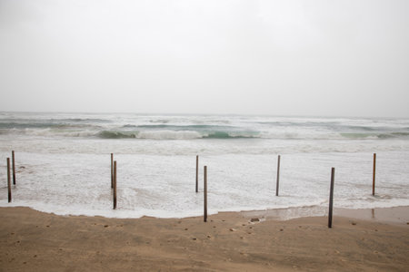 Sea storm and cloudy sky High quality photoの写真素材