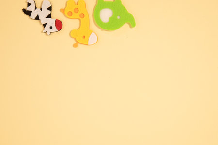 background with animals art collage. Giraffe lion zebra elepantの写真素材