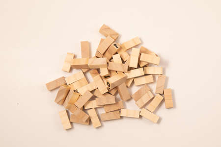 wooden toy blocks with paper background color