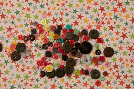 Plastic buttons, Colorful buttons background, Buttons close up, Buttons background