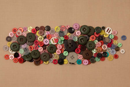 Plastic buttons, Colorful buttons background, Buttons close up, Buttons background