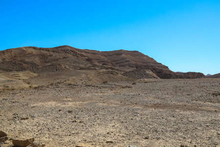 Landscape of the Negev desert in Israelの写真素材