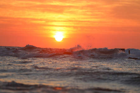 Sunset over the sea High quality