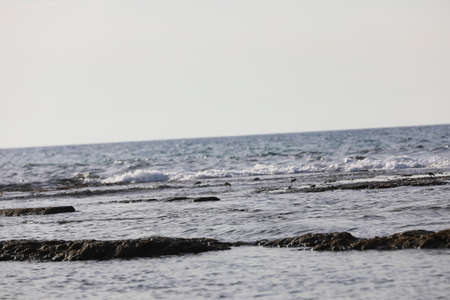 low waves on the shore of a beach High quality