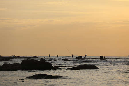 sunset in the evening over the sea High qualityの写真素材