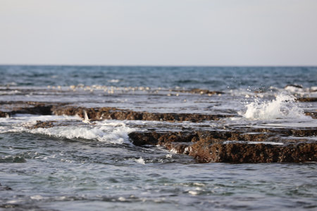 Landscape of rock and sea High quality