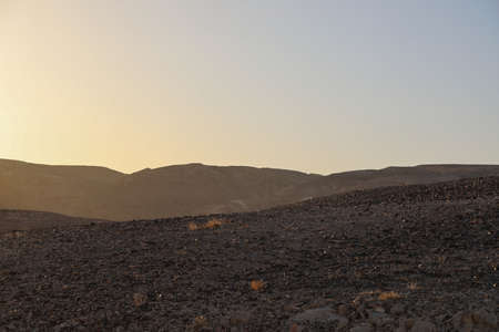 Landscape of the Negev desert in Israelの写真素材