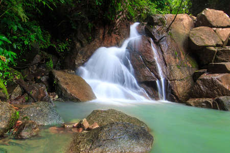 Beautiful nature of Kathu Waterfall at Phuket province Thailand.の写真素材