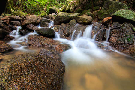 Beautiful nature of Kathu Waterfall at Phuket province Thailand.の写真素材