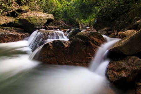 Beautiful nature of Bangpae waterfall at Phuket province, Thailand.の写真素材