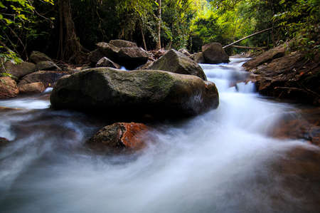 Beautiful nature of Bangpae waterfall at Phuket province, Thailand.の写真素材