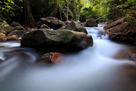 Beautiful nature of Bangpae waterfall at Phuket province, Thailand.の写真素材