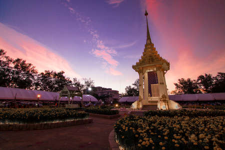 The royal funeral pyre for HM King Bhumibol Adulyadej  phuket,thailandの写真素材