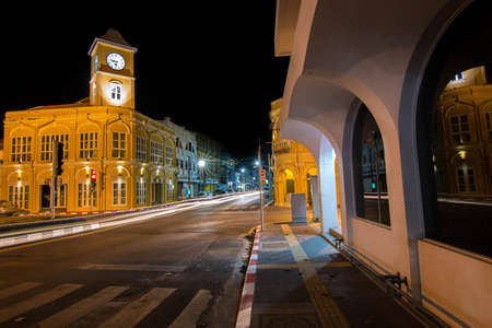 Phuket, Thailand - DEC 18 : Beautiful building at Phuket old town on december 18, 2017 Phuket, Thailandのeditorial素材