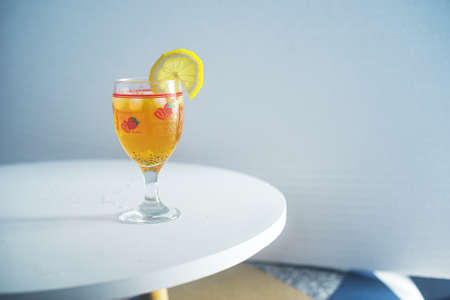Fresh drink with water lemonの写真素材
