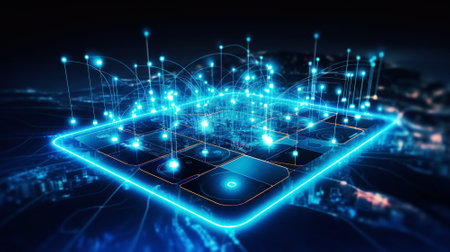 Concept of global communication and internet technologyの素材