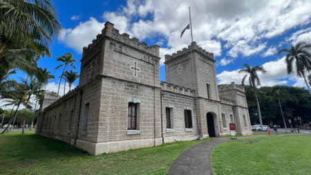 Iolani Barracks, Honolulu, Hawaiiの写真素材