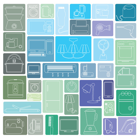 Set of applianceのイラスト素材