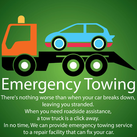 emergency towing and pictogramのイラスト素材