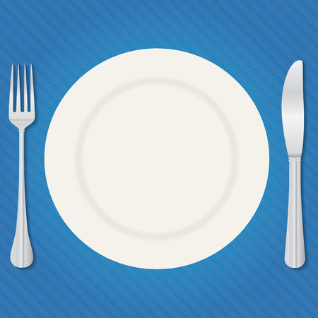 Dish and utensils on Naperyのイラスト素材